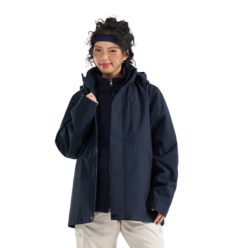 Women's Lightweight Waterproof Parka Hoodie Jacket with Sealed Seams and Drawstring Mune Fashion