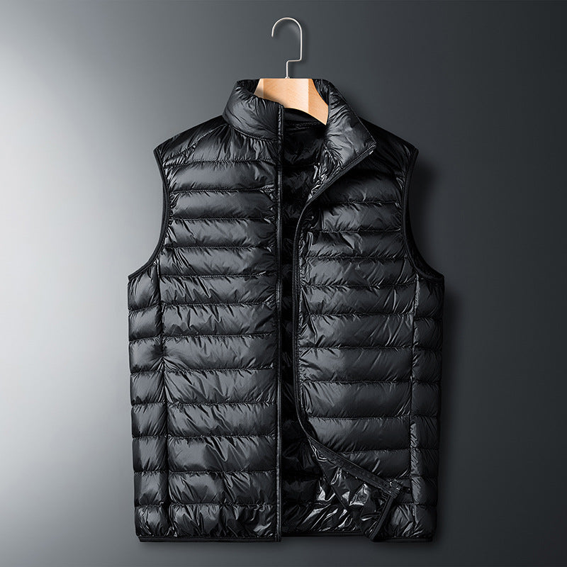 Men's ultralight packable down imitation quilted vest with stand-up collar Mune Fashion
