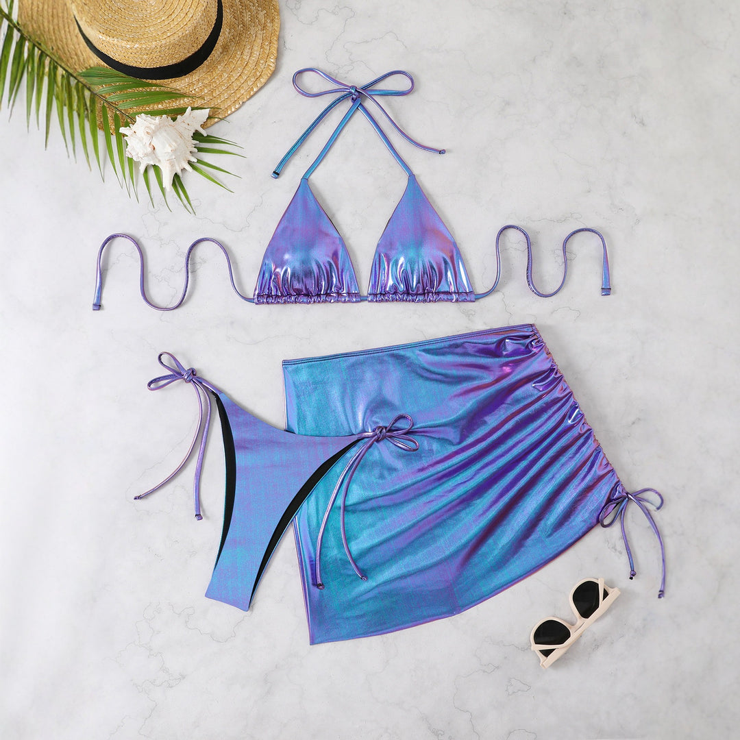 Women's bikini with adjustable triangle top and trendy gathering Mune Fashion