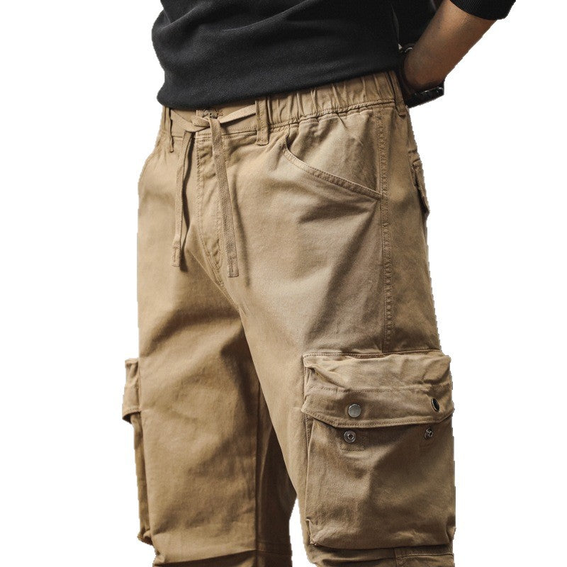 Men's cargo pants with multifunctional flap pockets and elastic hem Mune Fashion