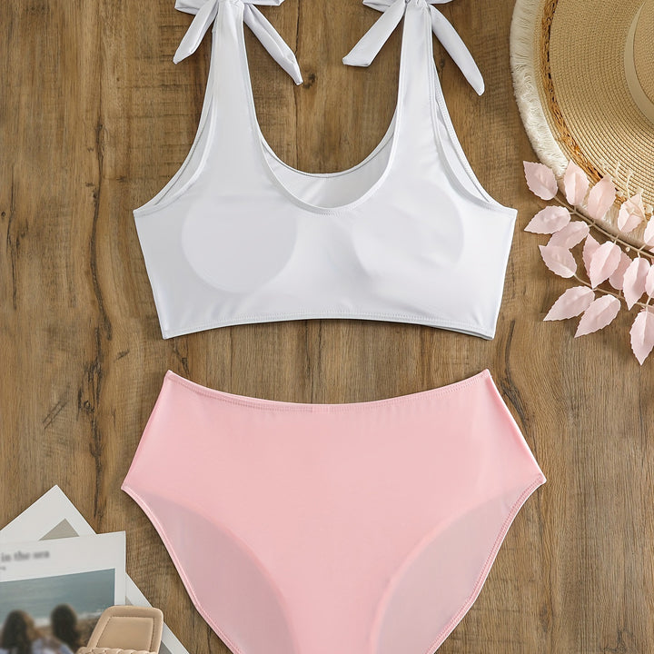 Women's Crop Top Bikini Set with Playful Bows Mune Fashion