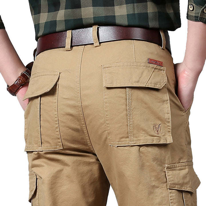 Men's cargo pants with multiple flap pockets and sturdy cotton blend Mune Fashion