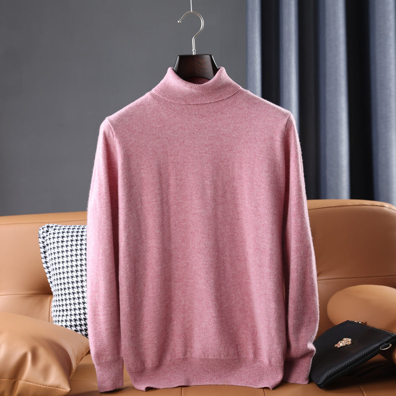 Men's Fine Turtleneck Sweater in Slim Minimal Silhouette made of Wool-Cashmere Mix Mune Fashion