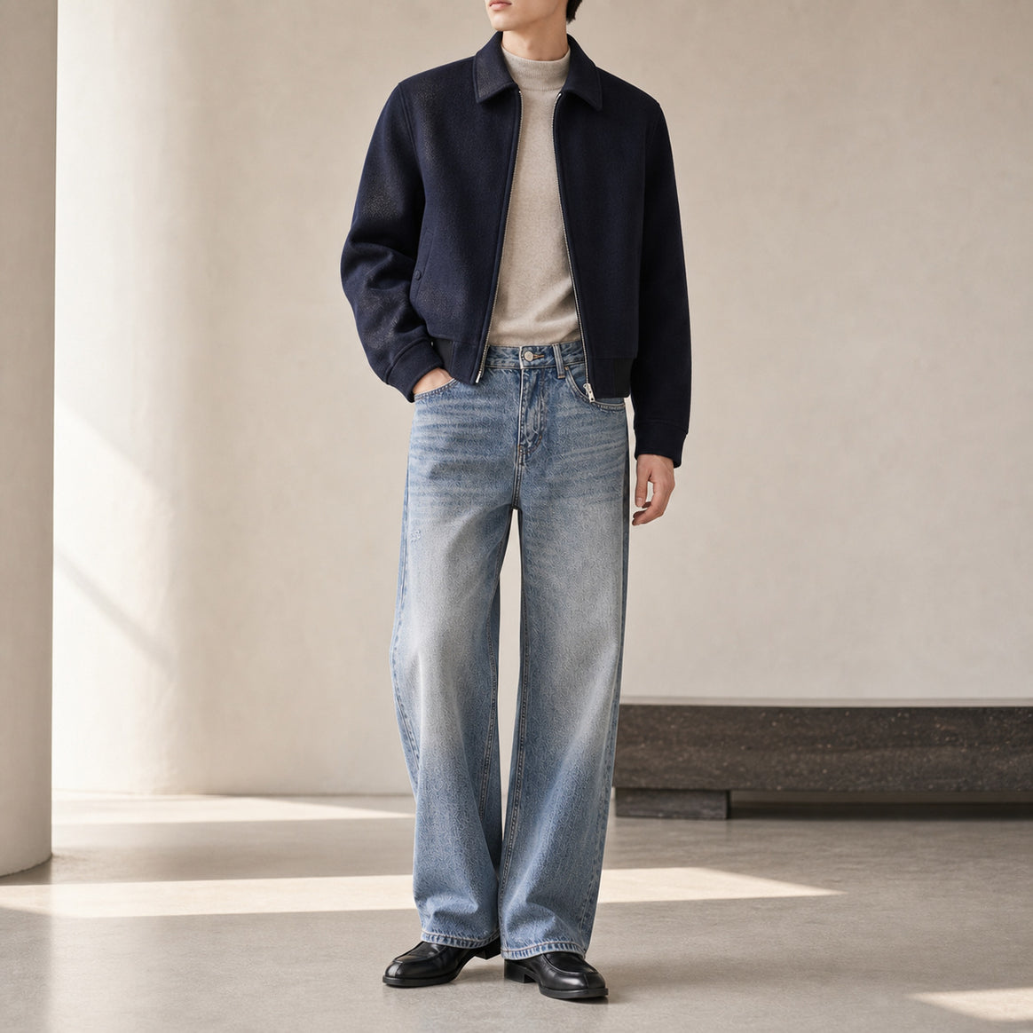 Women's Wide High-Waist Jeans made of Vintage Denim Mune Fashion