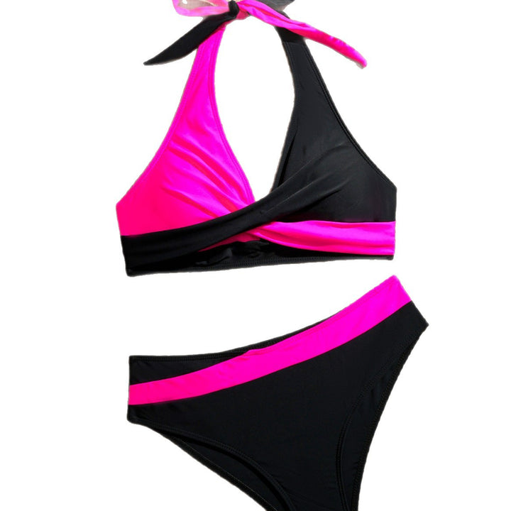 Women's High-Cut Bikini Set with Floral Top Mune Fashion