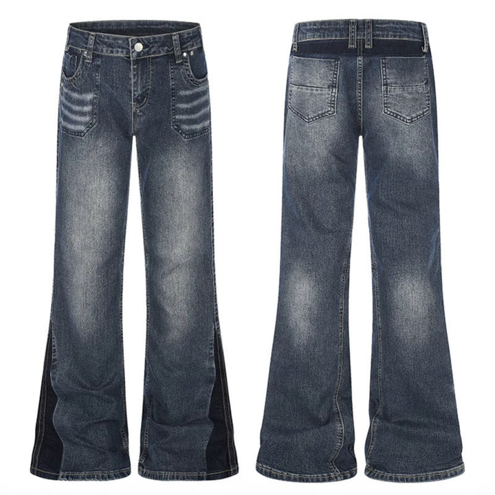 Women flared jeans with high waist and side contrast stripes Mune Fashion