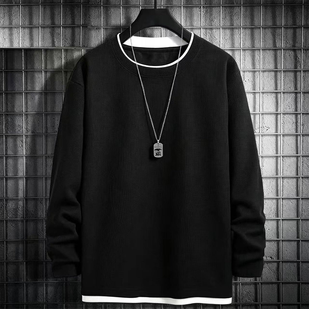 Men's Long Sleeve Shirt with Textured Design Mune Fashion
