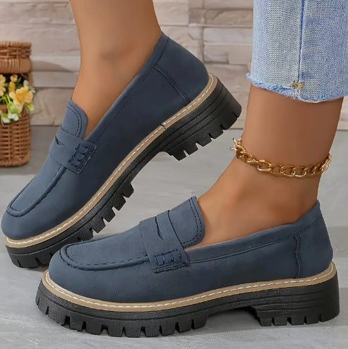 Men's robust penny loafers with distinctive profile sole, handcrafted decorative stitching, and padded comfort footbed Mune Fashion