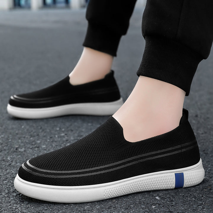 Men's seamless knit slip-on casual sneaker with breathable 3D mesh and shock-absorbing EVA flex sole Mune Fashion