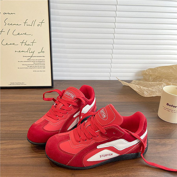Women's Leisure Sneakers with Soft Suede and Breathable Upper Material Mune Fashion