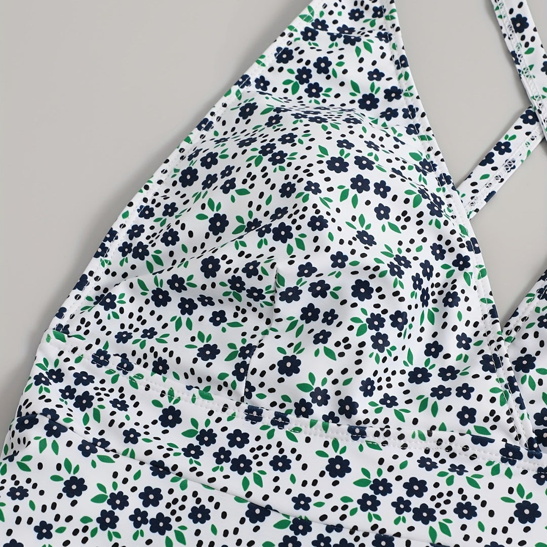 Women's Beach Dress with Floral Design Mune Fashion