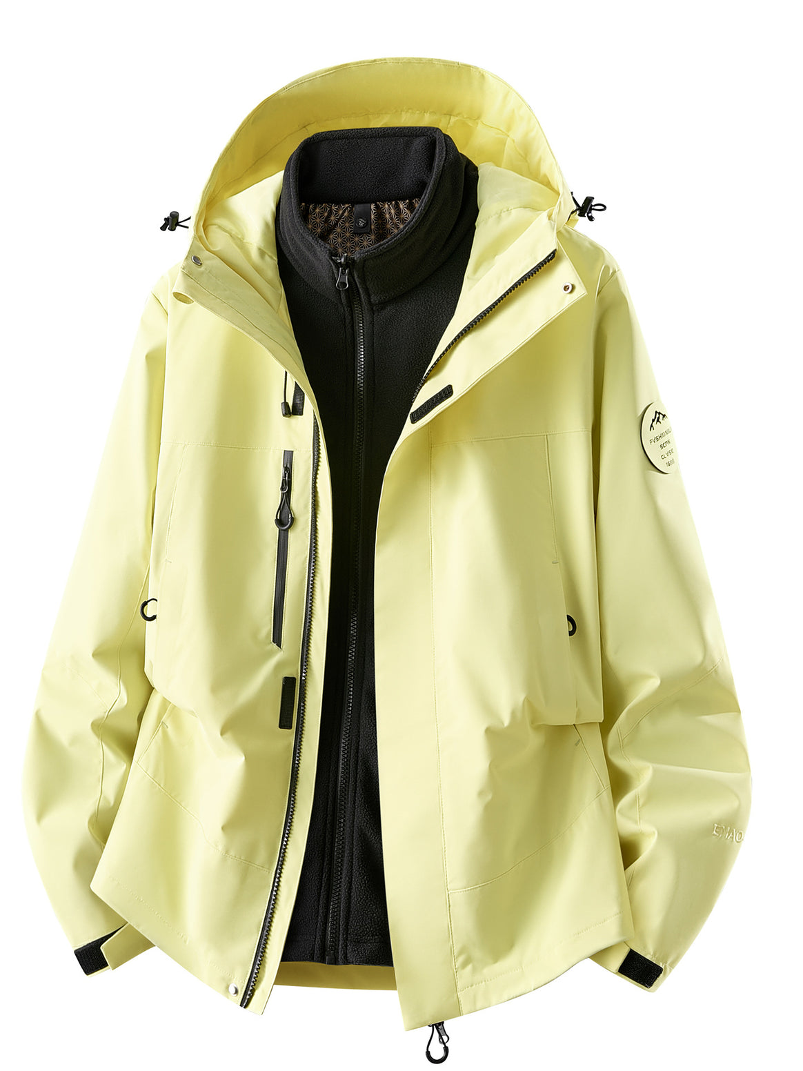 Men's waterproof outdoor jacket with removable fleece inner jacket Mune Fashion