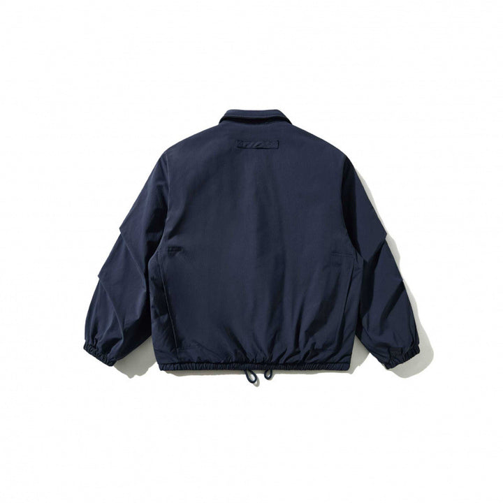Men's short jacket in worker look with shirt collar, snap button closure and drawstring waistband Mune Fashion