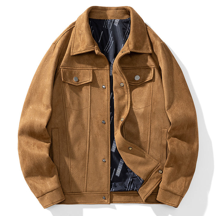 Men's cotton blend trucker jacket with contrasting inner lining and flap pockets Mune Fashion