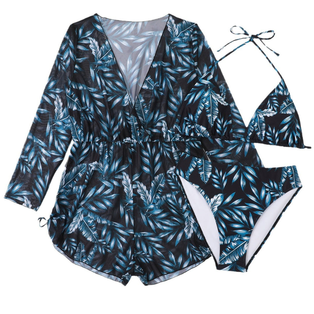 Damen Strandbikini-Set mit transparentem Überwurf Echo Archiv