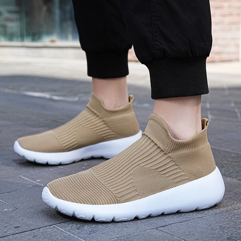 Unisex Elastic Knit Slippers with Seamless Shaft and Ergonomic Light Sole Mune Fashion