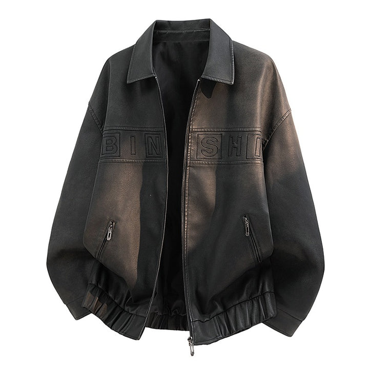 Men's Fashion Biker Jacket in Vintage Look Mune Fashion