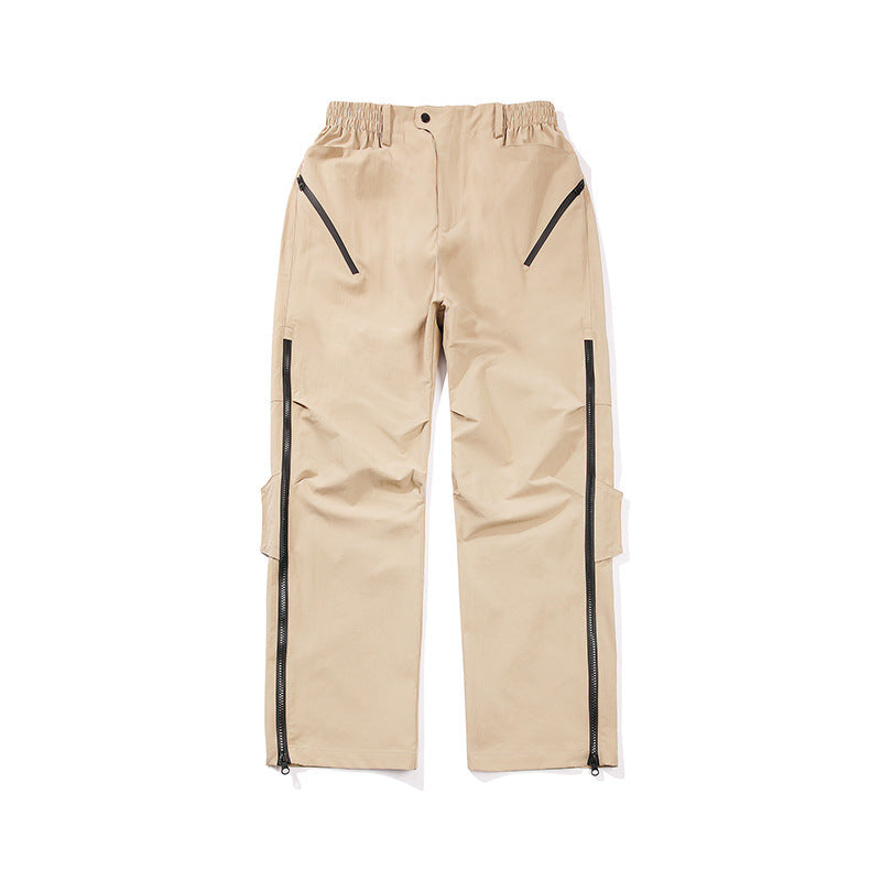 Men's Multifunctional Tech Cargo Pants with Side Zippers, Elastic Waistband and Tactical Flap Pockets Mune Fashion