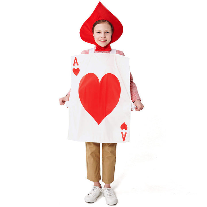 Men's costume as playing card with heart motif Mune Fashion