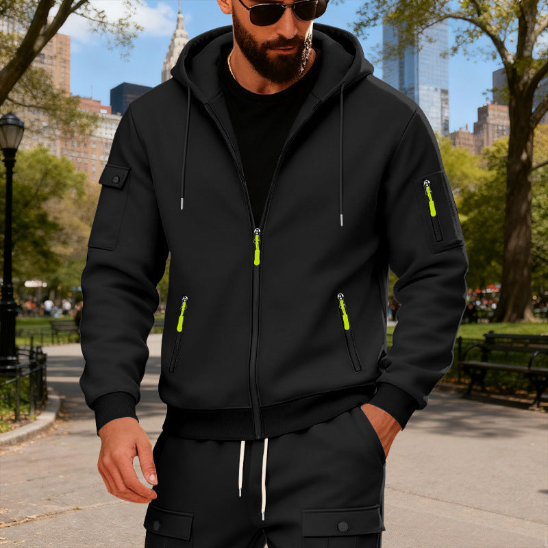 Men's hooded jacket with multiple zip pockets and sporty-urban cut Mune Fashion
