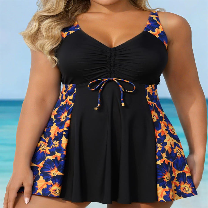 Women Beach Dress Swimsuit with Elegant Leopard Print Mune Fashion