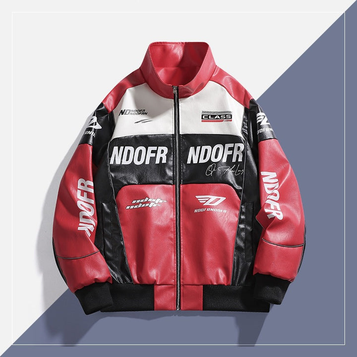 Men's Biker Jacket with Reflective Details Mune Fashion