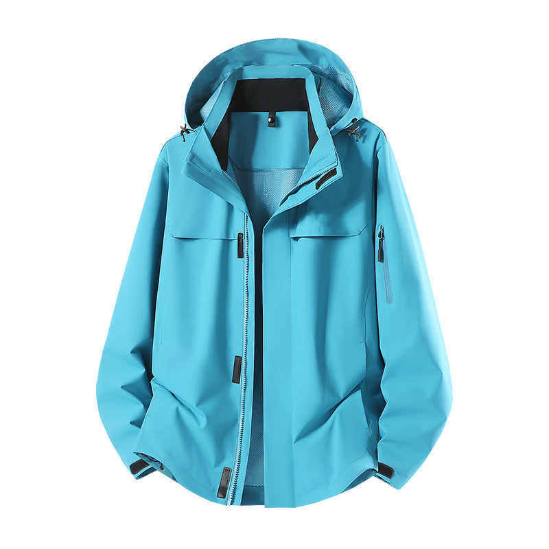 Men's Lightweight Water-Repellent Hooded Softshell Transitional Jacket with Mesh Lining & Utility Pockets Mune Fashion