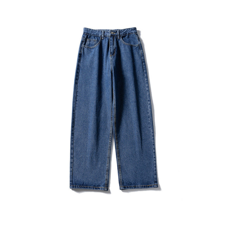 Women Wide-Cut High-Waist Denim Jeans with Straight Leg Mune Fashion
