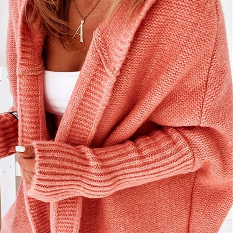 Women's Longline Hooded Knit Cardigan with Open Front Mune Fashion