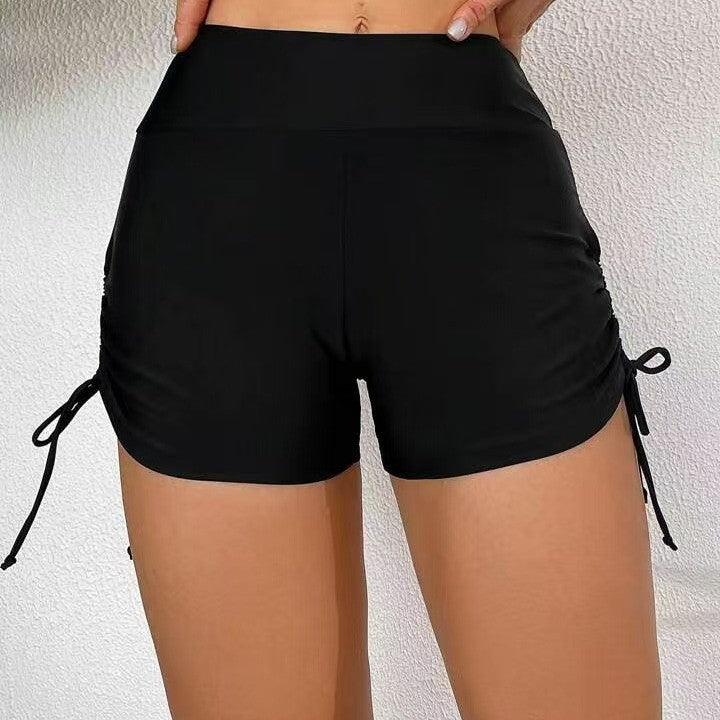 Ladies sporty swim shorts with adjustable side laces Mune Fashion