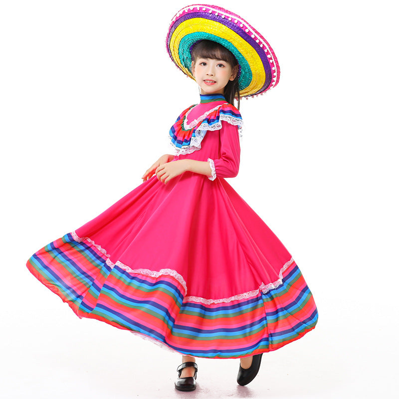 Girls' Tracht dress with colorful hem Mune Fashion