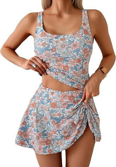 Ladies Tankini Set with Skirt Mune Fashion