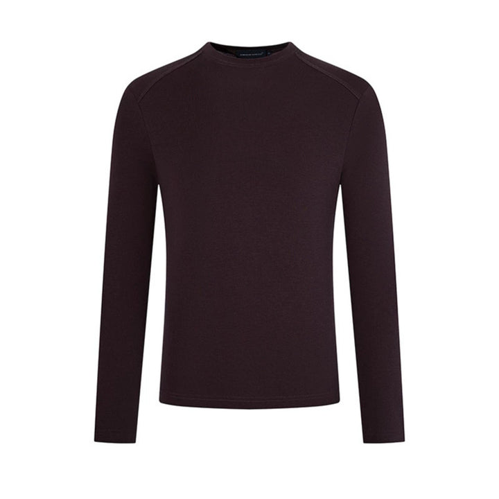 Men's fine knit pullover with round neck made of merino wool Mune Fashion