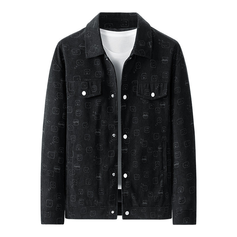 Men's Fashion Cord Jacket with Unique Pattern Mune Fashion