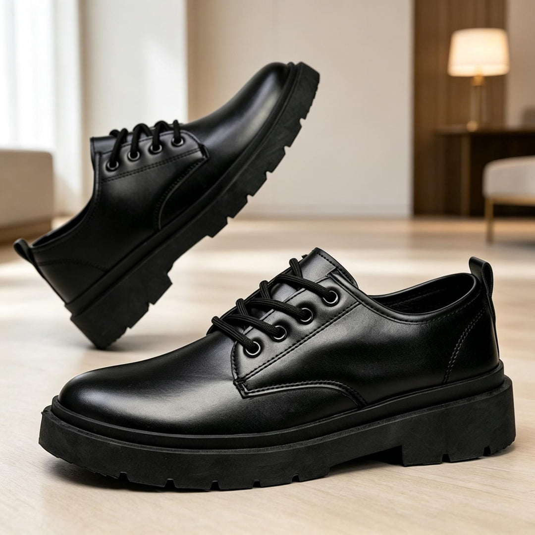 Men's Shiny Leather Shoes Mune Fashion
