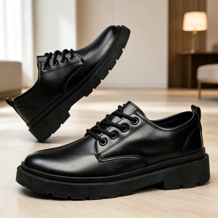 Men's Shiny Leather Shoes Mune Fashion