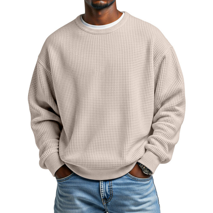 Men's Comfortable Sweatshirt with Waffle Structure Mune Fashion