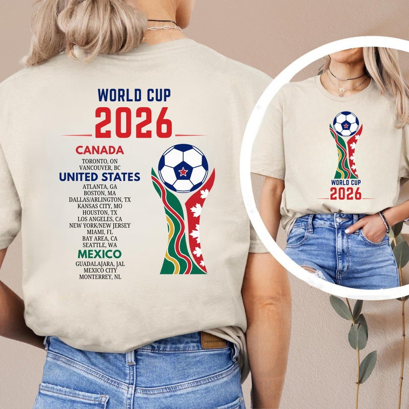 Ladies Fan T-Shirt in vintage sports look with back city map print and relaxed cropped fit Mune Fashion