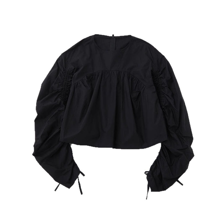 Women's short blouse with gathered balloon sleeves Mune Fashion
