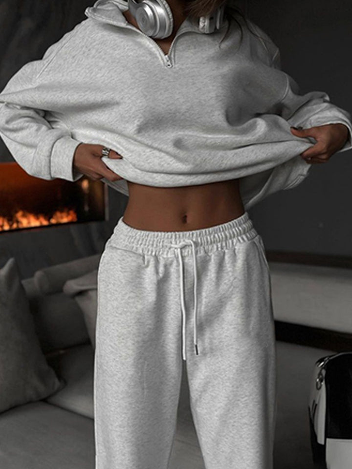 Women's casual sweatpants with high comfort waistband, brushed fleece interior, drawstring, and deep side pockets Mune Fashion