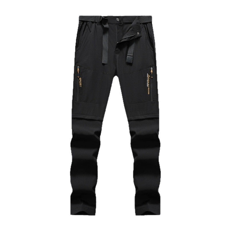 Men's outdoor pants with pre-shaped knees, zipper pockets, and integrated belt Mune Fashion