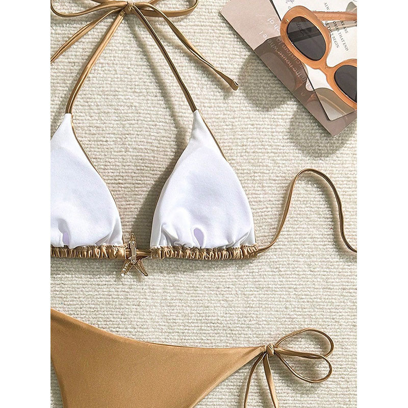 Women's Triangle Bikini with Adjustable Ties Mune Fashion