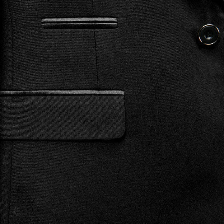 Men's three-piece tuxedo set with shawl collar, tailored vest, and slim fit Mune Fashion