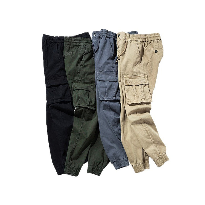 Men's Urban Utility Relaxed-Fit Cargo Jogging Pants with Drawstring and Multiple Pockets Mune Fashion