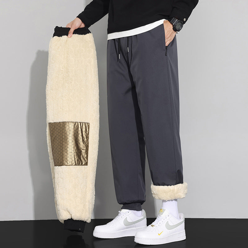 Men's Stylish Fleece Pants with Practical Drawstring