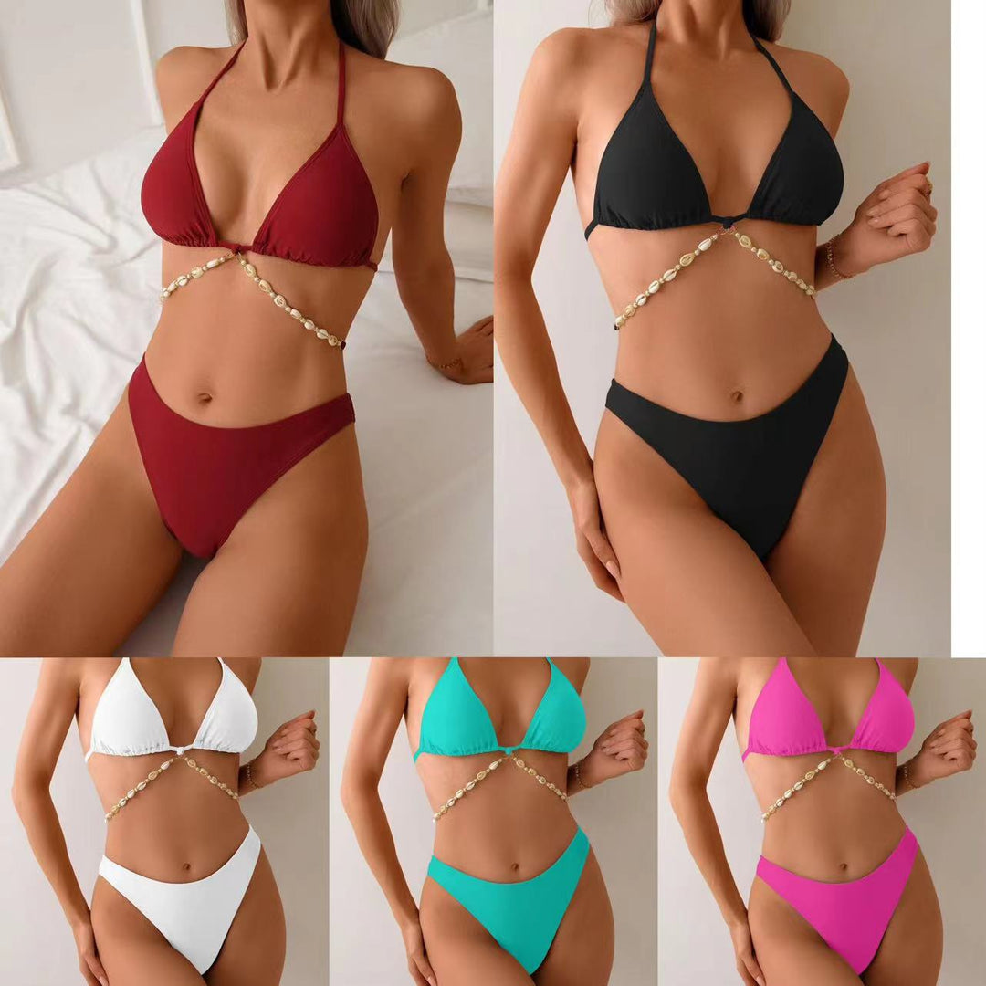 Women’s bikini set with elegant shell embellishment Mune Fashion