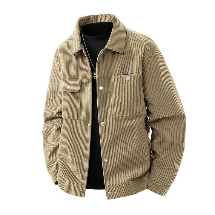 Men's Soft Cord Jacket with Fleece Lining Mune Fashion