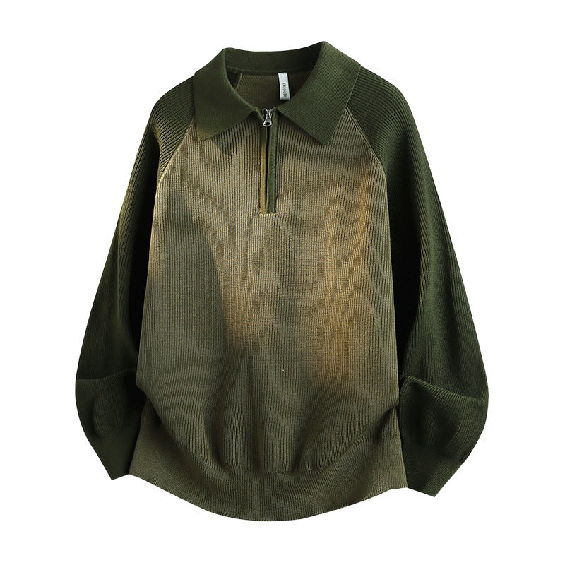 Men's sporty pullover with collar Mune Fashion