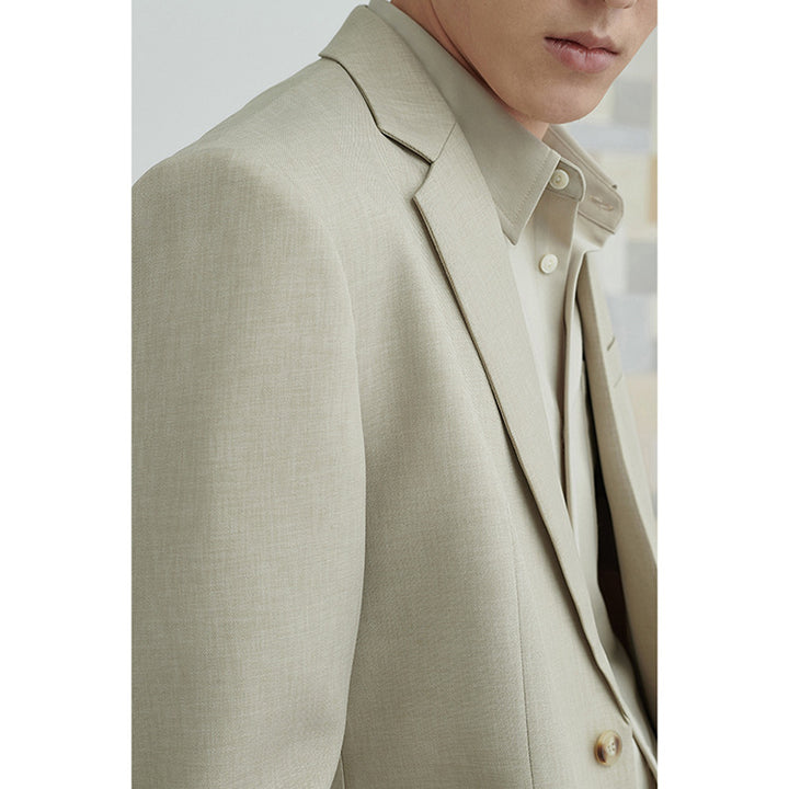 Men's lightweight half-lined blazer made of linen blend with relaxed fit Mune Fashion