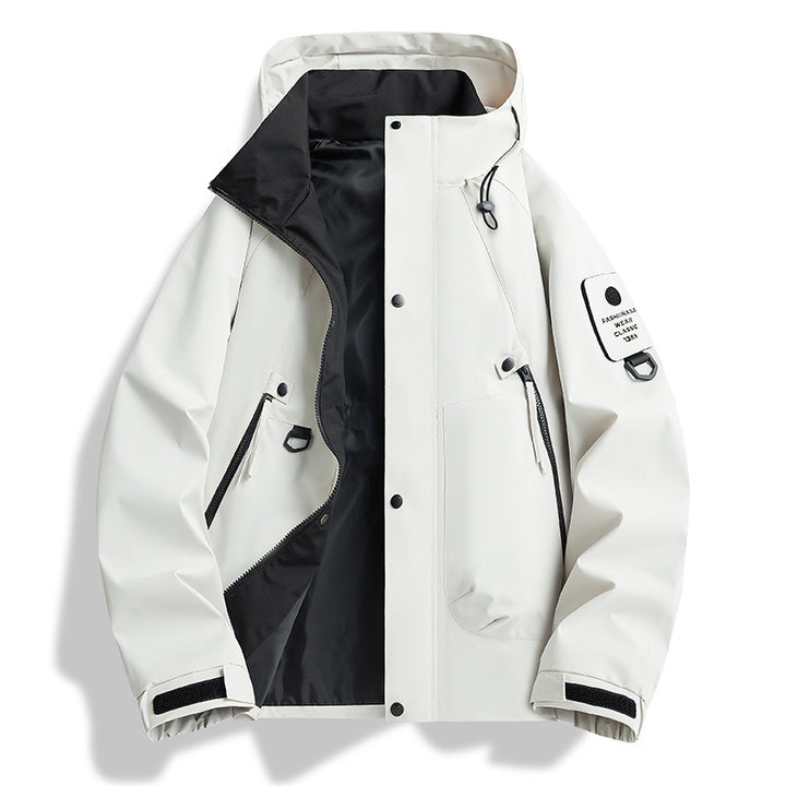 Men's minimalist weatherproof parka with contrast lining and utility details Mune Fashion